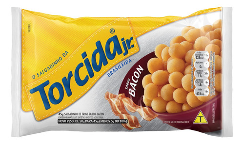 Salgadinho de Trigo Torcida Jr. bacon 45 g