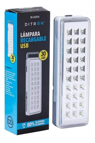 Luz De Emergencia 30 Leds Recargable Usb 220v Compacta Slim