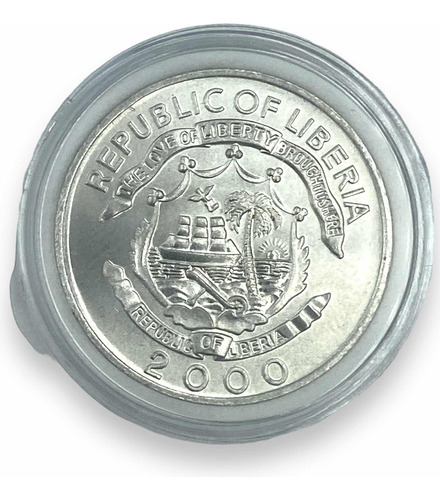 Moneda Africana Del País De Liberia De 5 Centavos Año 2000