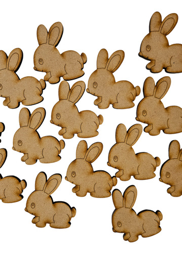 30 Conejos Fibrofacil Mdf 5cm Para Pintar Souvenirs Animales