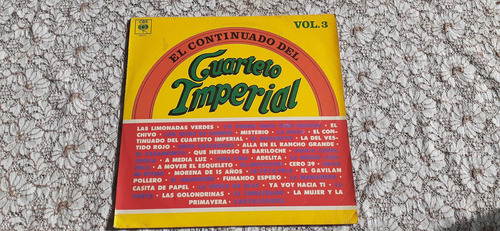 Cuarteto Imperial El Continuado Del Vol 3 1980  Vinilo Ex