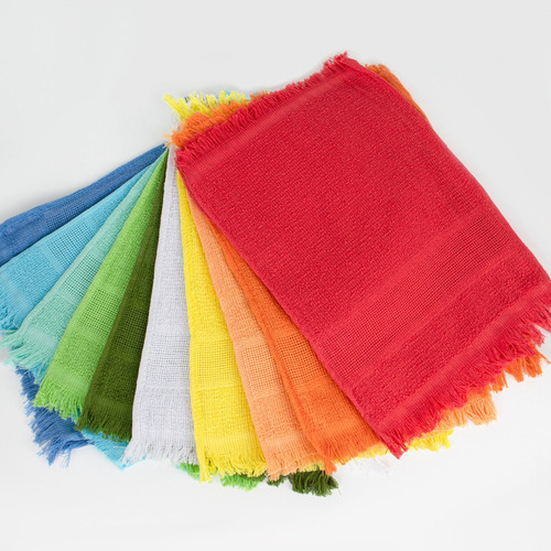 Kit 50 Toalhinha De Mão Social Com Franja Lembrancinha 20x30