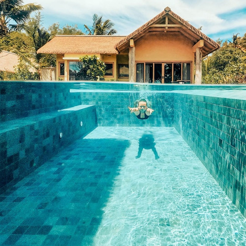 Pedra Piscina Hijau Lisa 10x10 Premium
