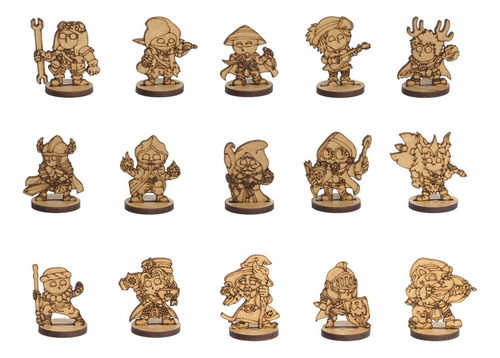 Kit De Miniaturas Funko Personagens Para Rpg D&d Em Mdf