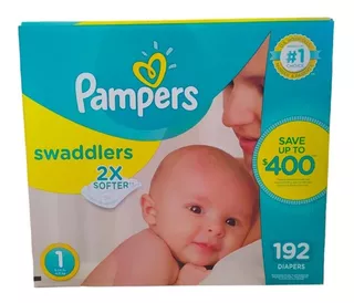 Pampers Swaddlers Etapa 1, 192 Pañales Unisex