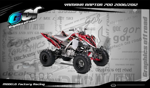 Kit Calcos Grafica Yamaha Raptor 700 2006/2012