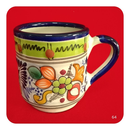 Imagen 5 de 8 de Taza Tarro De Talavera Poblana Grande 450ml Color Mod Var Tz