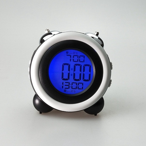 Reloj Electrónico Con Despertador Luminoso De Doble Aro.