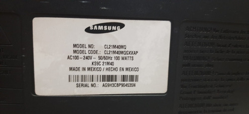 Imagen 2 de 5 de Televisor Samsung De 21 Pulgadas