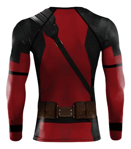 Mq Playera Deportivo Hombre Deadpool & Wolverine Manga Larga