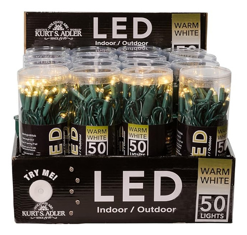 Kurt Adler Ul 50 Light 197 In Juego De Luces Led Blancas Cal