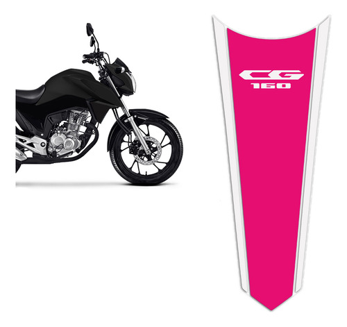 Adesivo Tanque Rosa/branco Moto Honda Cg Titan 160 2018/2020