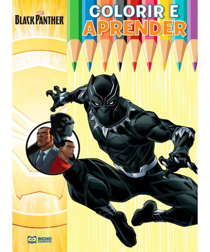 Libro Marvel Colorir E Aprender Black Panter De Starke Eduar