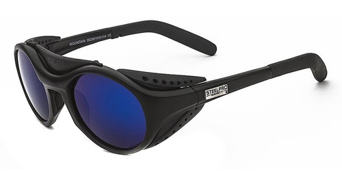 Lentes Mountain Af Espejado Azul Marco Negro Steelpro 