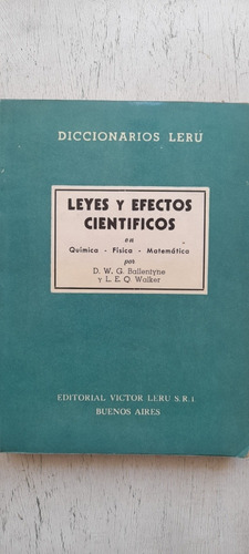 Leyes Efecto Científicos Química Física Matemática Walker