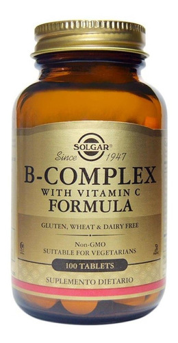 Vitamina B Complex Con Vitamina C X 100 Tab  Solgar