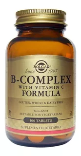 Vitamina B Complex Con Vitamina C X 100 Tab Solgar