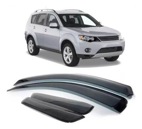 Calha Defletor Chuva Fume Mitsubishi Outlander 2010 2011 