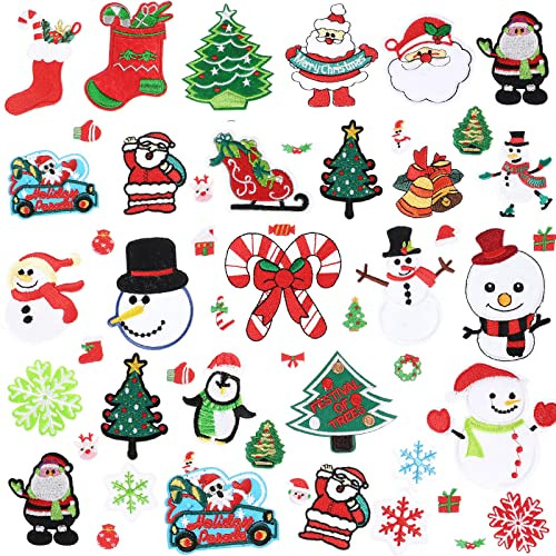 42 Piezas De Parches De Apliques De Hierro De Navidad, ...