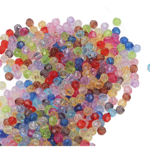 Spacer Beads, 500 Unidades, Redondas, Coloridas, Redondas, A