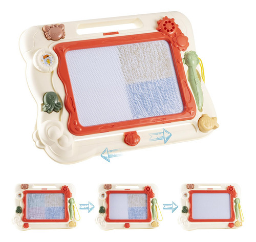Pizarra Magnética 32 X 23 Cm Para Niños Borrable Y Sellos
