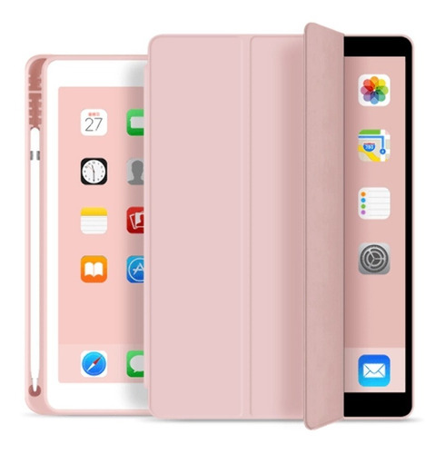 Funda Smart Case Con Porta Pluma Para iPad 10.2  7a 8a Y 9a 