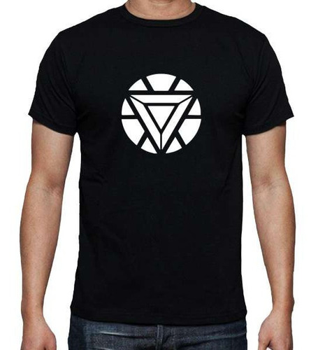 Remera Iron Man Stark Ark Reactor (negra) Ideas Mvd