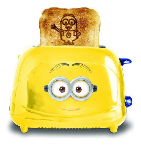 Uncanny Brands Minions Dave Tostadora De 2 Rebanadas - Tost. Color Amarillo