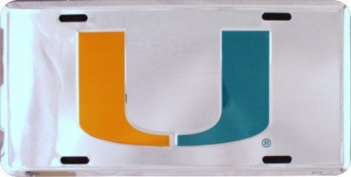 Miami Hurricanes Super Stock Metal License Plate 6 x 12