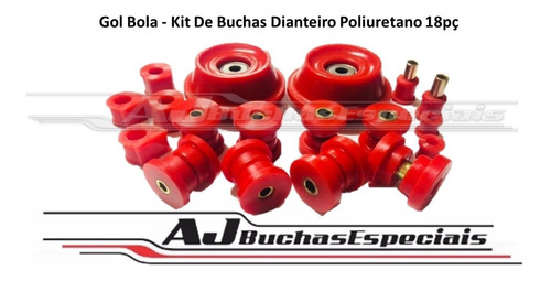 Gol Bola - Kit De Buchas Dianteiro Poliuretano 18pç