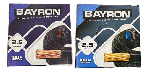 Cable Unipolar Pack X 2 Bobinas 2,5mm Rollo 200 Metros Color