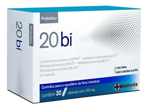 Probiótico Momenta 20bi Probiótico c/ 30 Cápsulas Sem sabor de 30 un