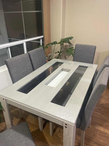 Comedor De 6 Plazas Color Gris