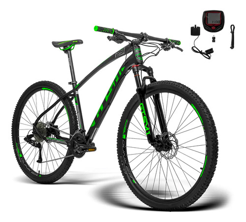 Bicicleta Gts Aro 29 30v Freio Hidráulico I-vtec Sx Cl Cor Preto-verde Tamanho Do Quadro 19