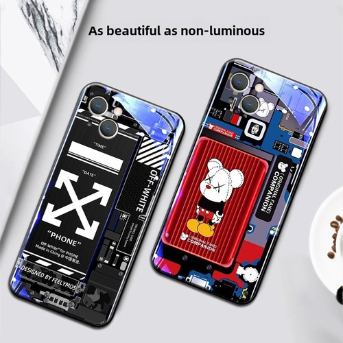 Funda Para Samsung Galaxy S25 S24fe S23 S22 S21 S20 Fe Note 20 Ultra S10 Plus Mechanical Bearbr Luminous Brillante Luz Led
