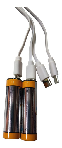 4 Baterias Recargables Li-ion Aa, De 1460 Mah Con Cable