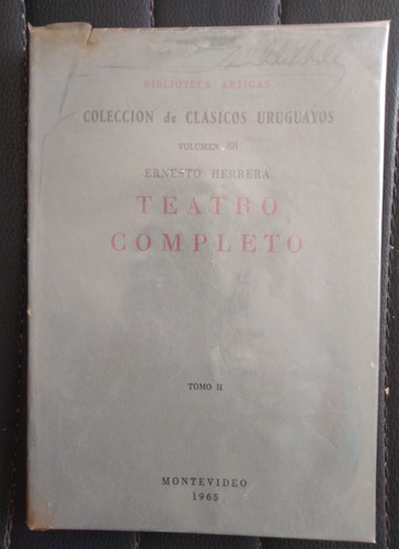 Teatro Completo Ernesto Herrera Tomo Ii N°88 Unico Dueño