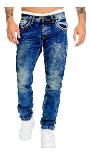 Casual Moda Hip Hop Hombres Jeans Elástico Y Flexible