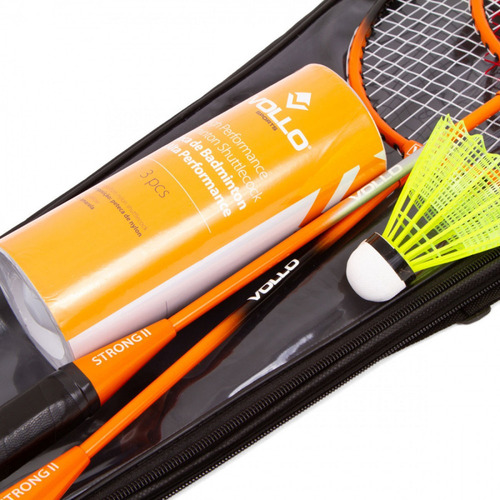 Par De Raquetes Badminton + 3 Petecas E Bolsa Para Transport