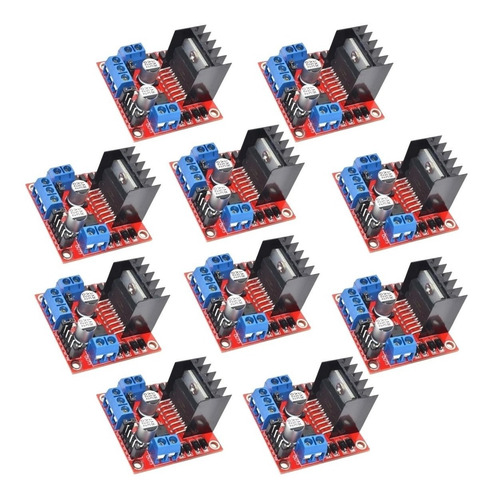 Driver Motor Ponte H L298 Chassi 2wd E Arduino - 10 Peças