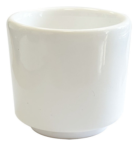 Pote Para Vela Ceramica Branco Brilhante 150ml (1 Unidade)