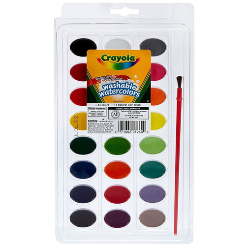 Crayola 24 Ct Lavables Acuarelas
