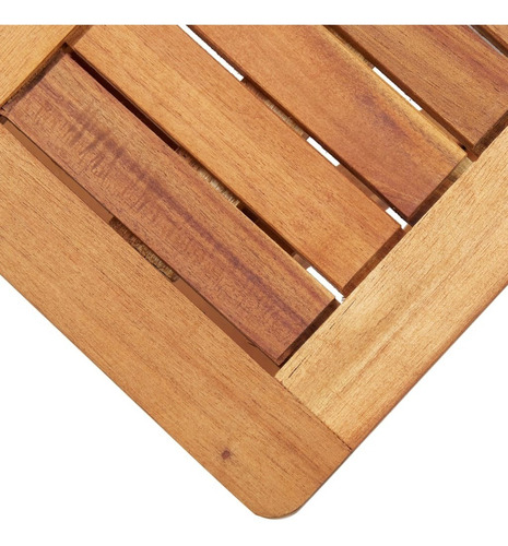 Camastro Con Mesa Polirratán Y Madera Maciza De Acacia