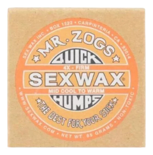 Parafina Sex Wax Quick Humps 4x Laranja / Morna