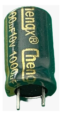 2x Capacitor Eletrolitico 1000uf/10v 105° 10x17mm Chengx