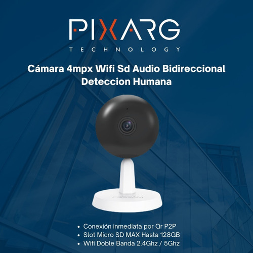 Imagen 2 de 10 de Camara Wifi 4mpx Sd Audio Bidirec. Detección Humana Alexa