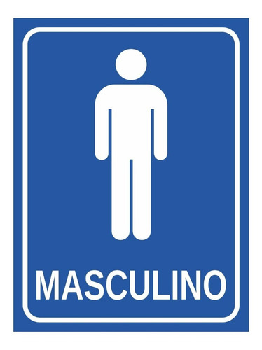 Placa Indicativa Banheiro Sanitário Masculino Toalete