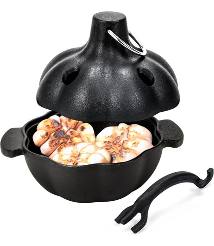 Asador De Ajo De Hierro Fundido Con Asa, Asador Para Ahumar,