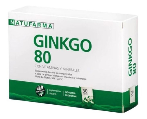 Ginkgo 80 Natufarma X 30 Comp Sin Tacc