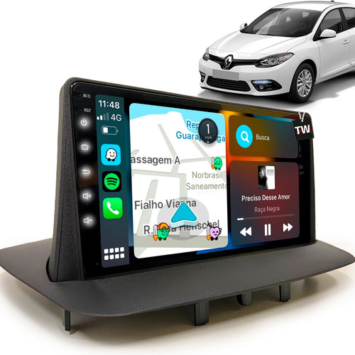 Central Multimídia Android Renault Fluence Bt Carplay